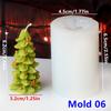 3D Fir Tree Christmas Tree Candle Silicone Mold Five Pointed Star Coniferous Christmas Tree Candle Silicone Mold
