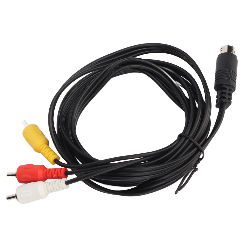 Кабель Mini DIN 9 Pin на 3 RCA Папа-папа Никелированный Звуковой Видео Композитный Шнур для ТВ AV-ресивера Монитора 5.9 фута