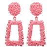 2022 Fashion Jewelry Personalized Exaggerated Hoop Earring Oversized Custom Statement Design Oval Memory Geometric Drop Earring