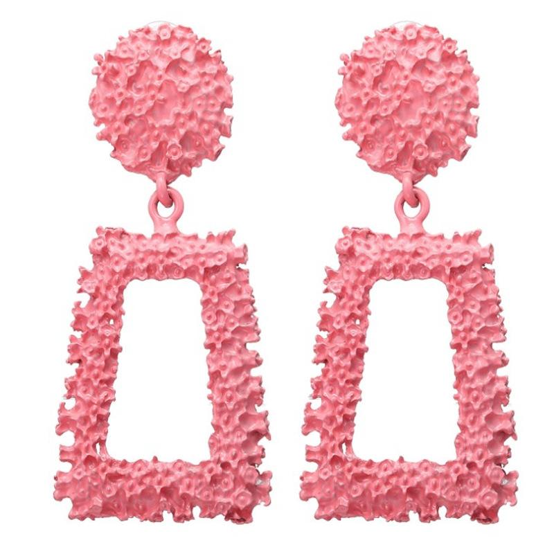 2022 Fashion Jewelry Personalized Exaggerated Hoop Earring Oversized Custom Statement Design Oval Memory Geometric Drop Earring