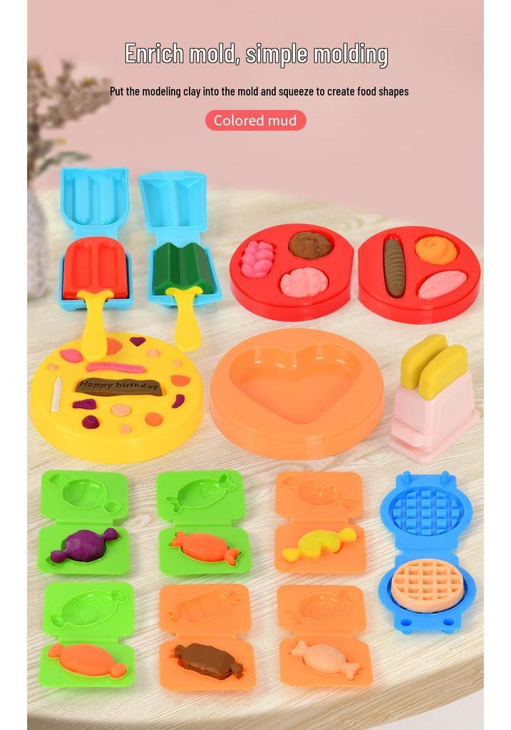 DIY Ice Cream Maker Clay Molds & Tools Set for Kids