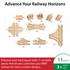 BRIO Wooden Rail Educational Toy Point Rail Expansion Set 33307 Indoor Girls (Ages 3+) Birthday, Christmas, Gift, Play, Boys,