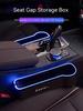 YJTX6 For Seat Alhambra Leon FR Ibiza Exeo Arona Arosa Ateca Mii Tarraco Car LED 7Colors Adjustable Seat Gap Crevice Slot Storage Box