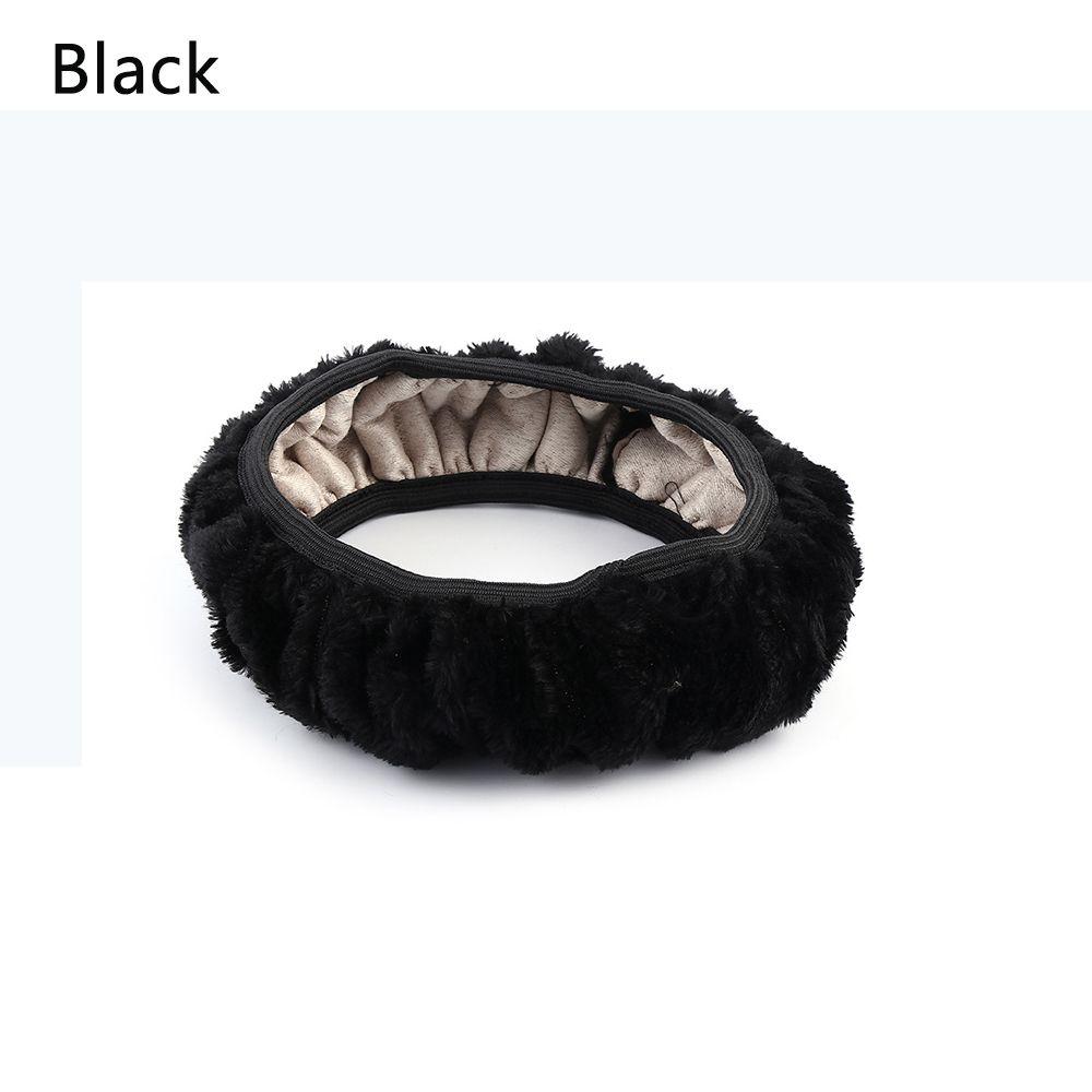 1Pc DIY Car Accessory Warm Furry Super Thick Steering Wheel Cover Protector Soft Plush