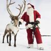 Santa Claus Costume Christmas Golden Velvet Suit Adult Cosplay Performance Costume