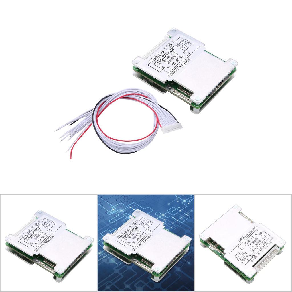 16S 48V60V Lithium Battery Balance Protection Board with Aluminum Heatsink (3.63.7V 30A)