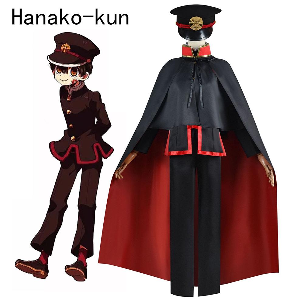 Anime Jibaku Shounen Hanako Kun Yugi Amane Cosplay Costumes Toilet Bound Hanako Kun Cloak Black Full Set Uniform