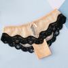 2 шт. женские сексуальные кружевные лоскутные прозрачные эластичные трусы с бантом и низкой талией, трусики