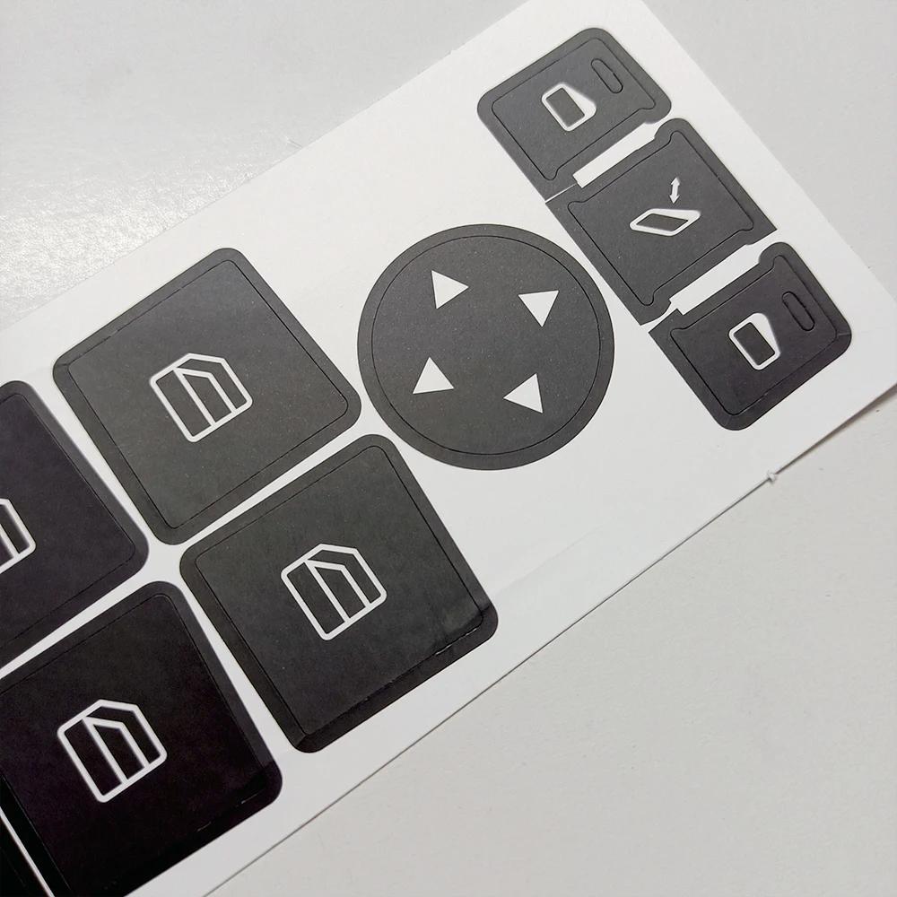 For Mercedes Benz A B C E Class W176 W246 W204 W212 Car Door Armrest Window Lift Switch Button Repair Sticker Decal Anti Scratch