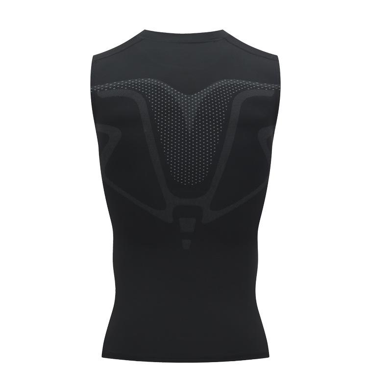 Мужская утягивающая быстросохнущая фитнес-майка - Дышащий спортивный топ для бега, баскетбола и тренировок