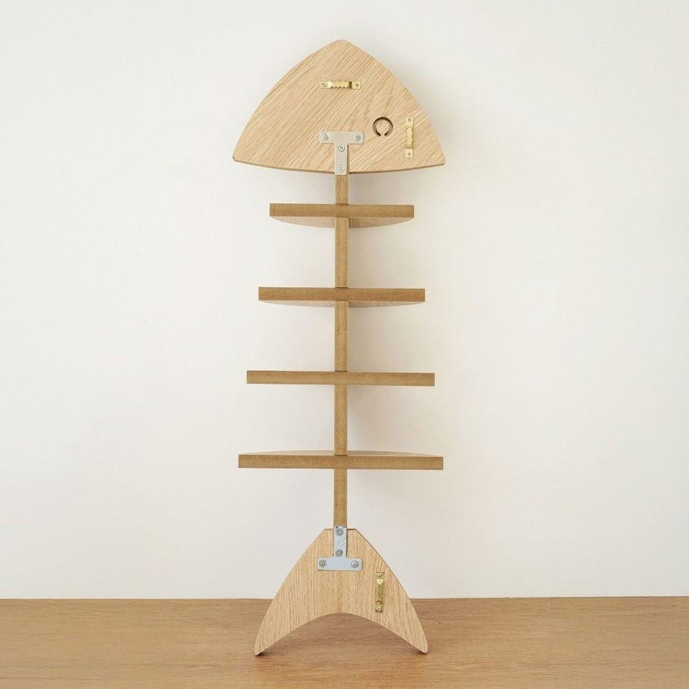 Vintage Fish Bone Shelf Multi-layer Display Rack Creative Wall Storage Shelf Kitchen Decor