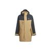 Originals FW23 Winter Collection Color Block Snap Button Mid-Length Hooded Cotton Jacket Men Outerwear Cardboard-Yellow IU4790