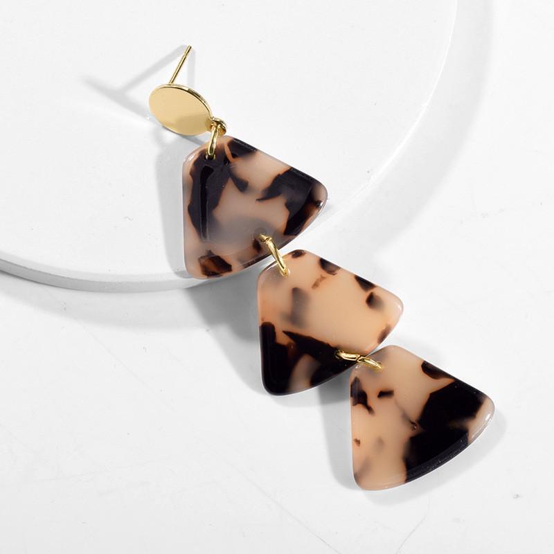 Stylish Acetate Board Earrings For Women Fashionable Geometric Shape Earrings