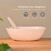 Set of 2 Earth-Friendly Multipurpose Bowls for Kitchen | 600 ml | Made with Bamboo Fibers & Rice Husk | Microwave Safe Bowl