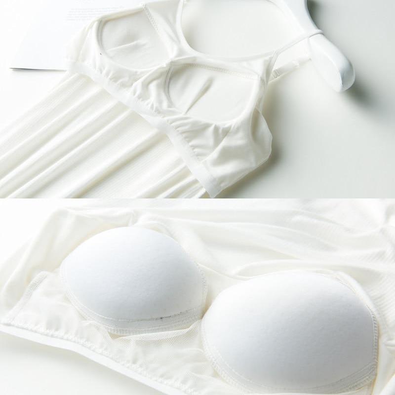 2025 New Nightgowns, One-piece Suspender Skirt with Chest Pad, Female Long Base Skirt Modal, Inner Petticoat, Sleepshirts Summer