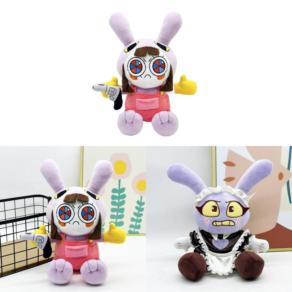 Pomni Jax Circusthemed Plush Bunny With Polyester Fiber For Children And Fans