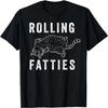 Rolling Fatties Кот-толстяк Любитель кошек Подарок Мама кошки Папа кошки Кошачья Футболка