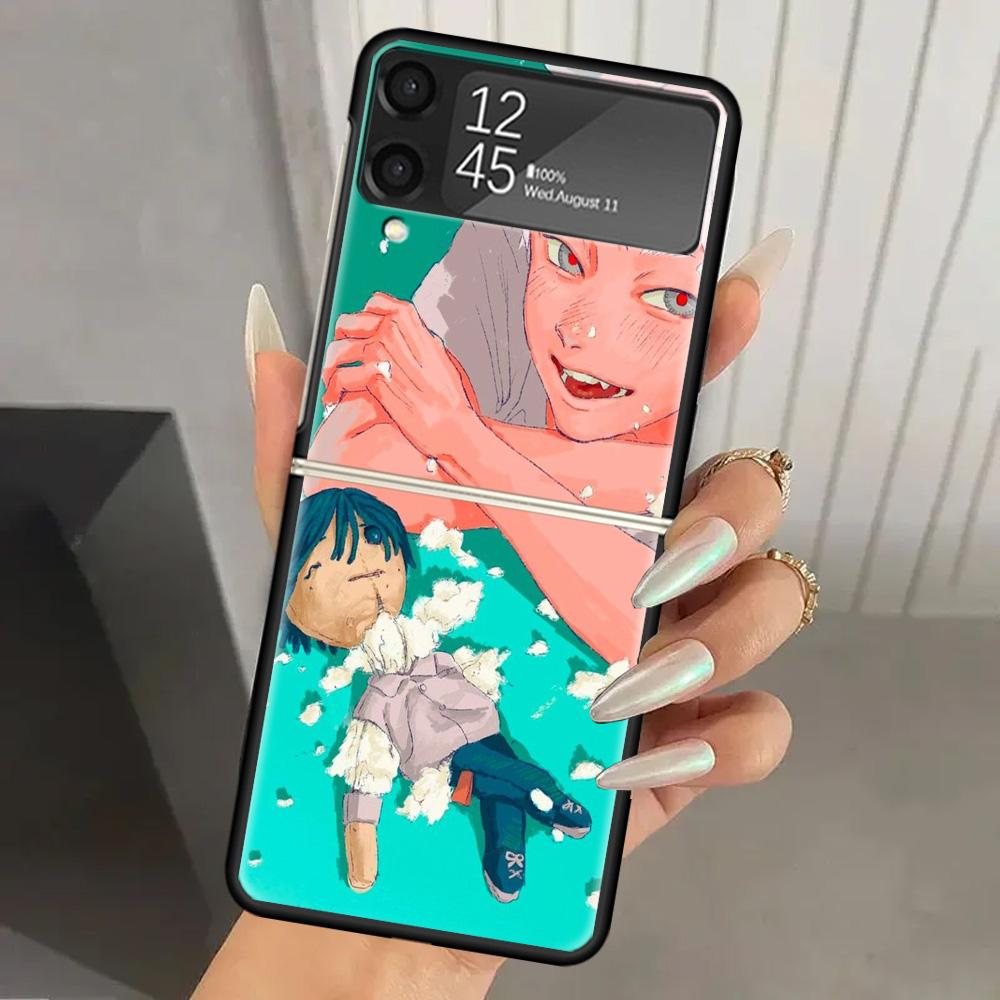 H-Hikaru Ga Shinda Natsu Жесткий ПК Чехол Для Телефона Для Samsung Galaxy Z Flip 7 6 5 4 3 Черный ZFlip7 ZFlip6 Flip5 Flip4 Flip3 5G Печать C