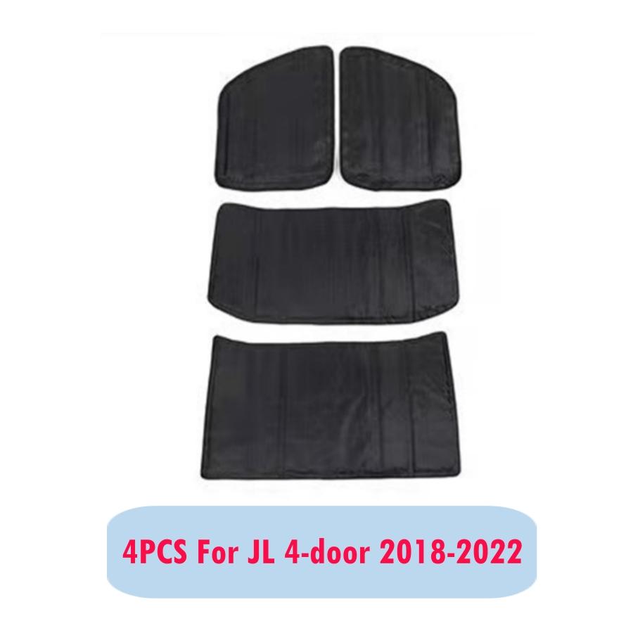 4PCS Cotton Sound Heat Insulation Pad For Jeep Wrangler JK JL 2012-2022 Car Roof Hardtop Heat Insulation Mats Heat Shields 2