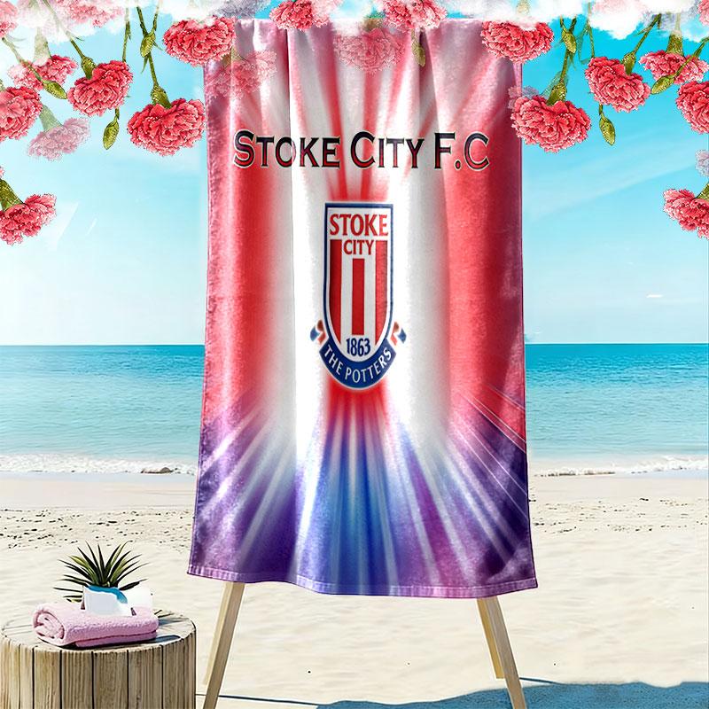 Stoke City F.C Beach Towel, Large Soft Quick Dry Towel for Beach Camping Swimming