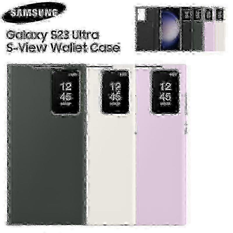 Оригинальный чехол-книжка Samsung Smart View Wallet для Samsung Galaxy S23 Ultra SM-S918B Чехол-книжка с окном S-View черный SZRH A-S,l