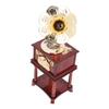 Gramophone Music Box Exquisite Clockwork Mechanical Retro Music Box Figurines for Home Table Desk