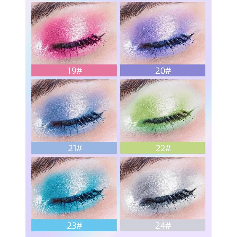 Жидкие тени для век с блестками, хайлайтер с жемчужным отливом, матовые суперблестящие одноцветные осветляющие жидкие тени для век