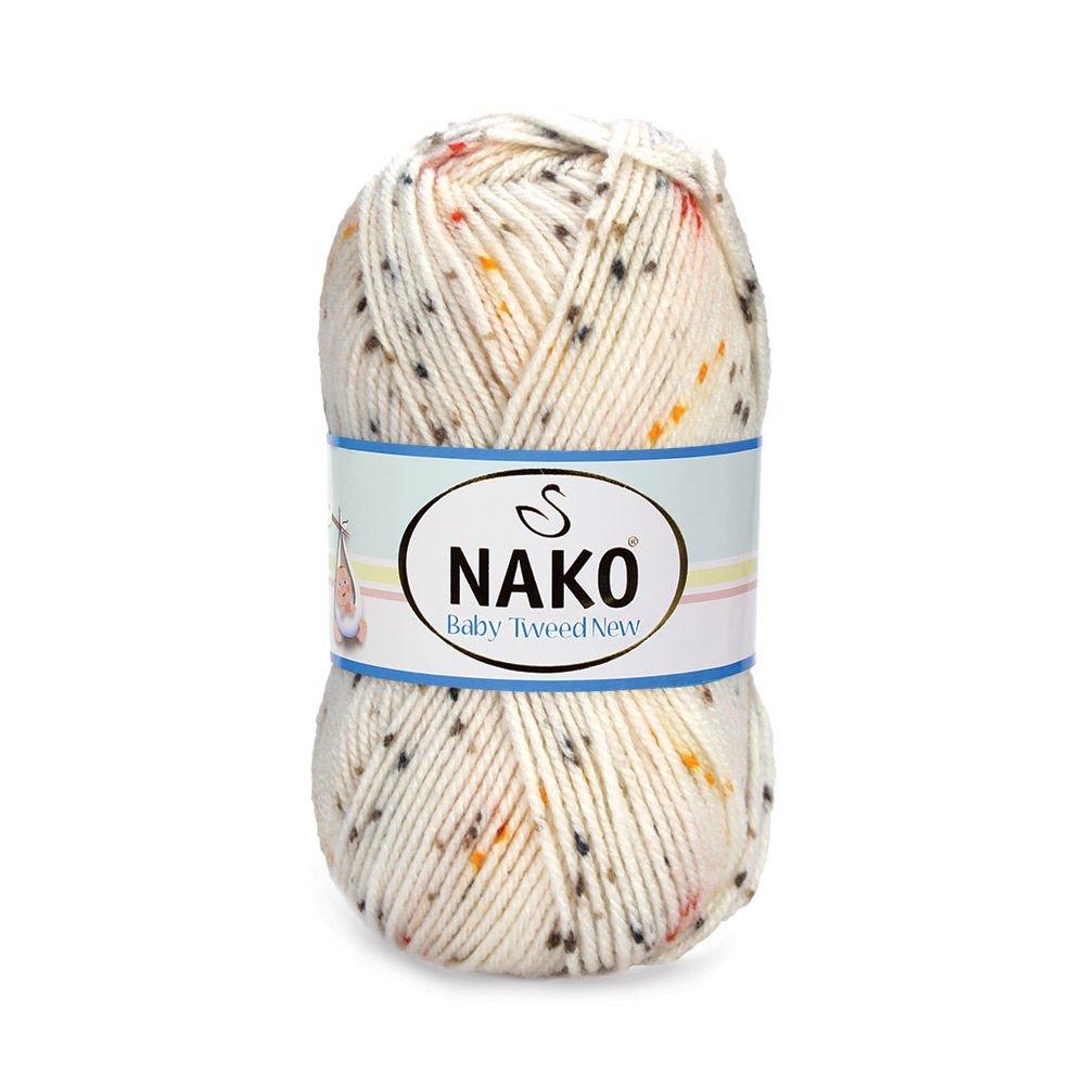 Трикотажная пряжа Nako Baby Tweed New Premium, 4 шара, 230 метров (100гр)-Мяч для ручного вязания - Разноцветный - Хобби - Акриловый жилет премиум-класса - Шарф - Шапочка - Пинетки - Сделай сам
