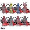 8 Pcs/Set Superhero Series Minifigures Building Blocks Kit, Deadpool Mini Action Figures Toys Fans Gifts For 3 Years + Ki