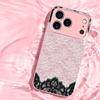 Классический розово-черный кружевной чехол для телефона для iphone 17 чехол для iphone 17 pro max чехол Стекло для iPhone 17 16 15 14 13 12pm Pro P