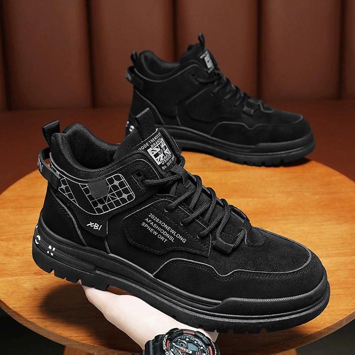 Модная мужская обувь с высоким берцем, осенняя мужская нескользящая обувь для активного отдыха, универсальная, повседневная, трендовая, износостойкая, инструментальная, трудовая, страховая, модная обувь