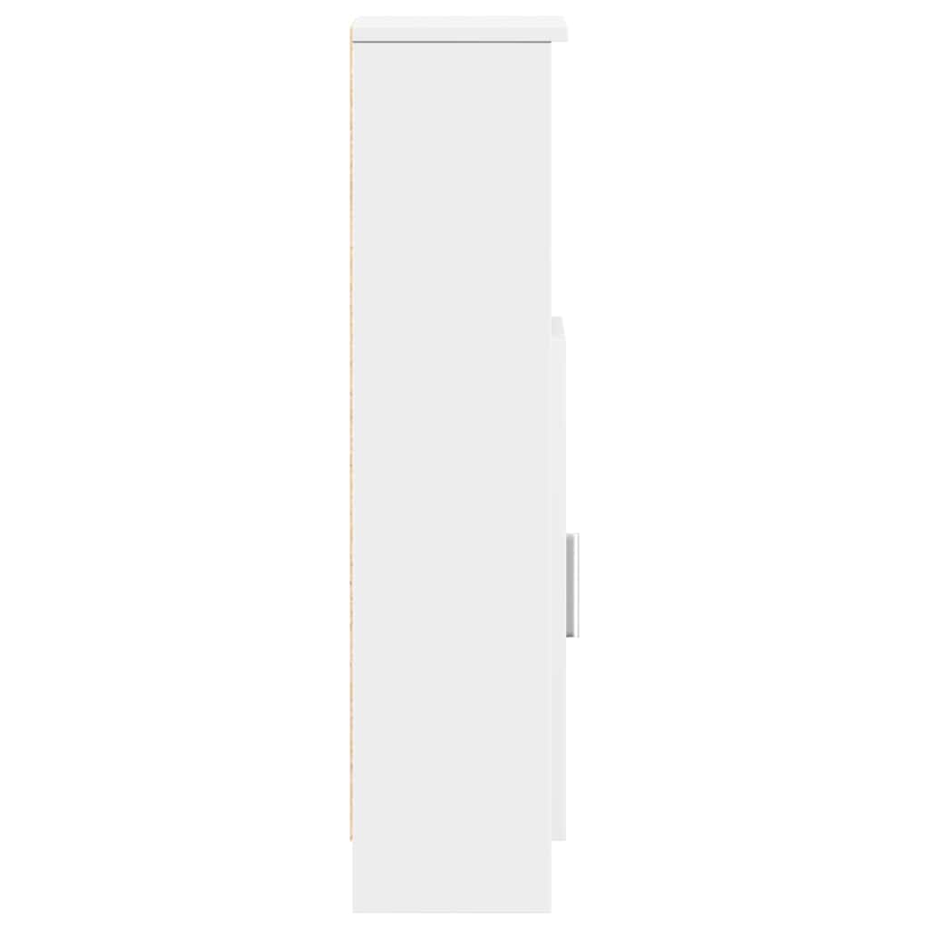 Bathroom Cabinet with Toilet Paper Holder White 20.5 x 22 x 90 cm