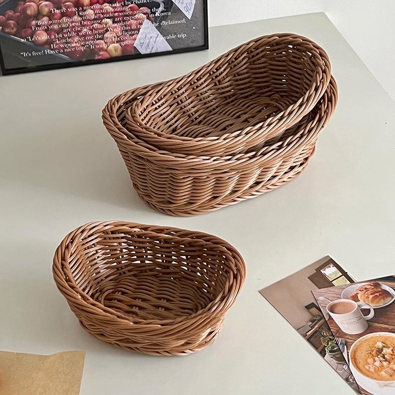 1 шт. дисплей ротанговая корзина органайзер коробка кухонная корзина для хранения фруктов овощи корзина для хранения в форме корабля пластик SML