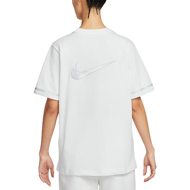 Nike Sportswear Drop Shoulder Sleeve T Shirt Women's Mountain Peak White IB7920-121
