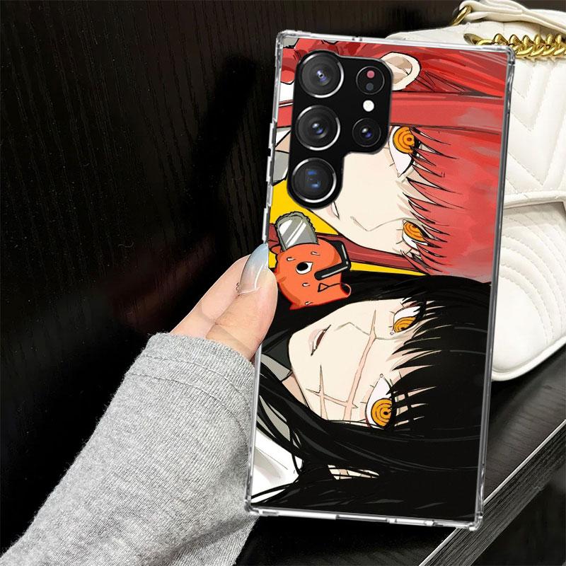 C-Chainsaw Mans Yoru War Devil Case for Samsung Galaxy S25 S24 S23 S22 Ultra Soft Phone Cover S25 Edge S21 Plus S20 FE S10 + Bla