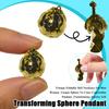 Подвеска в виде трансформирующейся сферы, Винтажное складное ожерелье-шар для мужчин и женщин, Уникальная подвеска-трансформер с возможностью преобразования сферы в крест, Подарок-трансформирующееся украшение