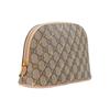 GUCCI Canvas Leather Makeup Bag Women's Beige Ebony (Unisex) Makeup Bags 774337 FACYR 8548