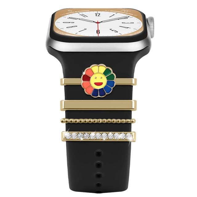 Decoration For Apple watch ultra 2 band 10 9 11 Diamond Jewelry Charms Accessories samsung/Huawei/amazfit strap 20/22mm Bracelet