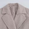 ZA Женское шерстяное пальто с лацканами в европейском и американском стиле Хепберн