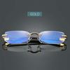 Anti Blue Ray Reading Glasses Dimond Cutting Rimless Eyewear Men Anti Fatigue Hyperopia Presbyopic Glasses +1.5