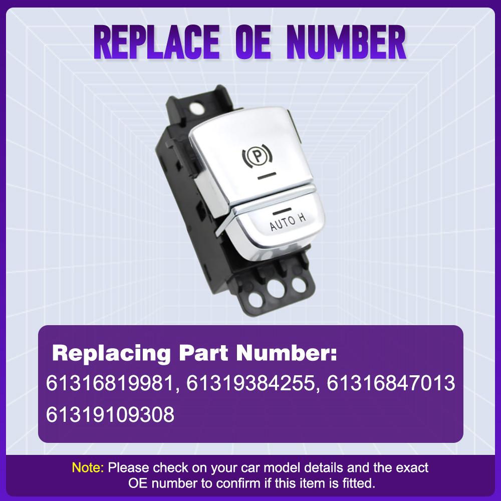 3 Pins Left Hand Drive Brake Button Parking Switch 61316819981 61319384255 Fit For BMW 7 Series G11 G12 2016-2022