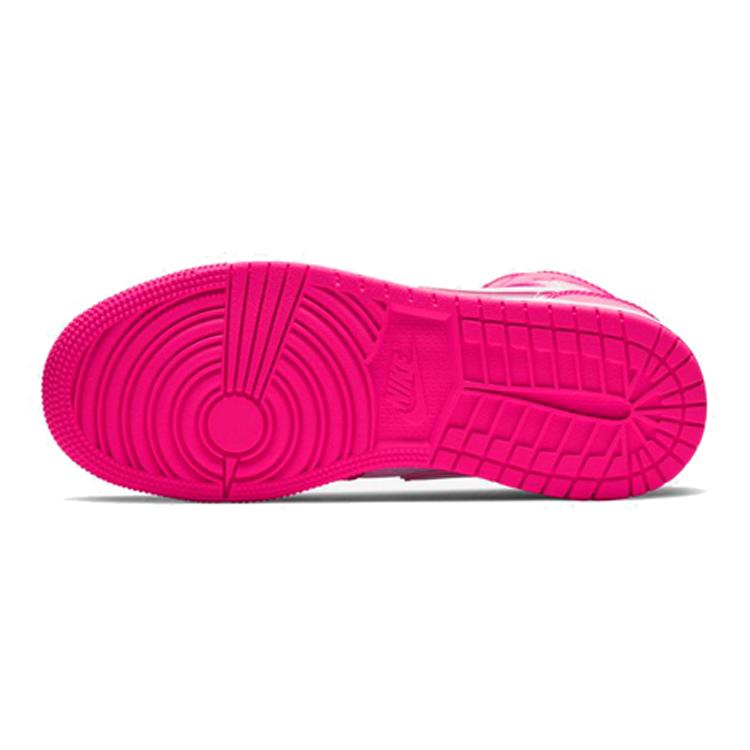 Jordan 1 Mid Гиперрозовый Белый GS 555112-611