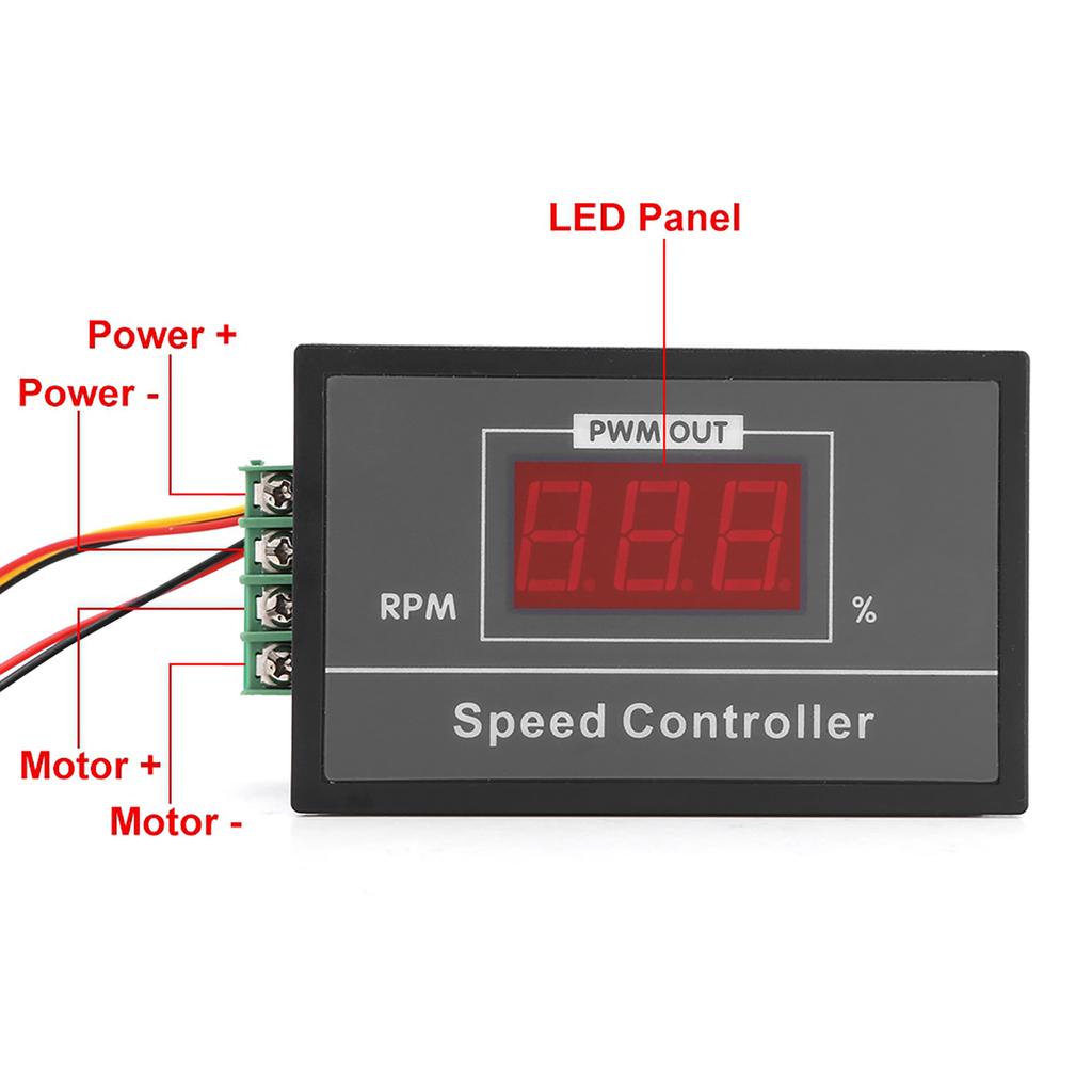 Adjustable Motor Controller  6‑60V 12V 24V 36V 48V 30A PWM  Motor Speed Controller Start Stop