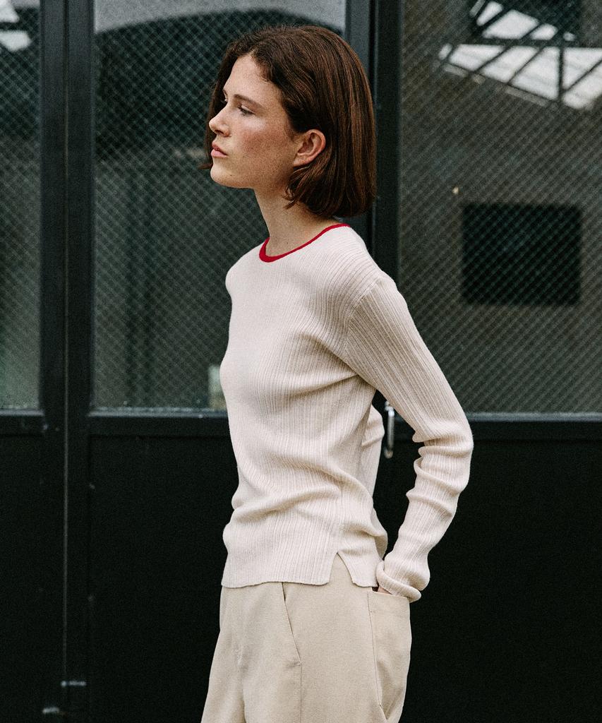 ARTID Wool Silk Rib Knit_4 Colors