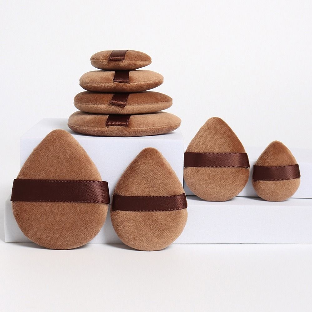 Professional Velvet Cosmetic Powder Puff S/M/L Thumb Air Cushion Puff Mini Finger Puff Face
