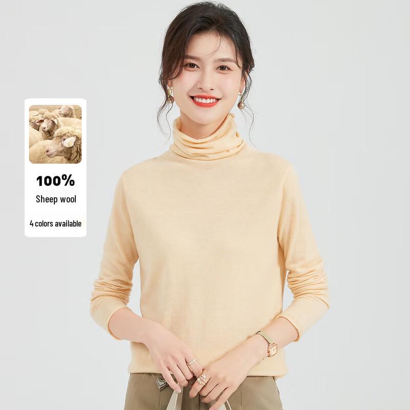 Women's 100% Merino Wool Turtleneck Sweater