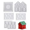 Heart House Candle Holder Silicone Mold DIYs Cement Gypsum Clay Candlestick Resin Ornaments Molds Home Decorations