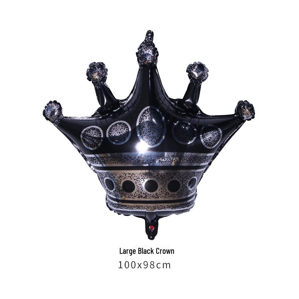 Набор воздушных шаров «Золотая корона» — большого, среднего и маленького размера для украшения дня рождения