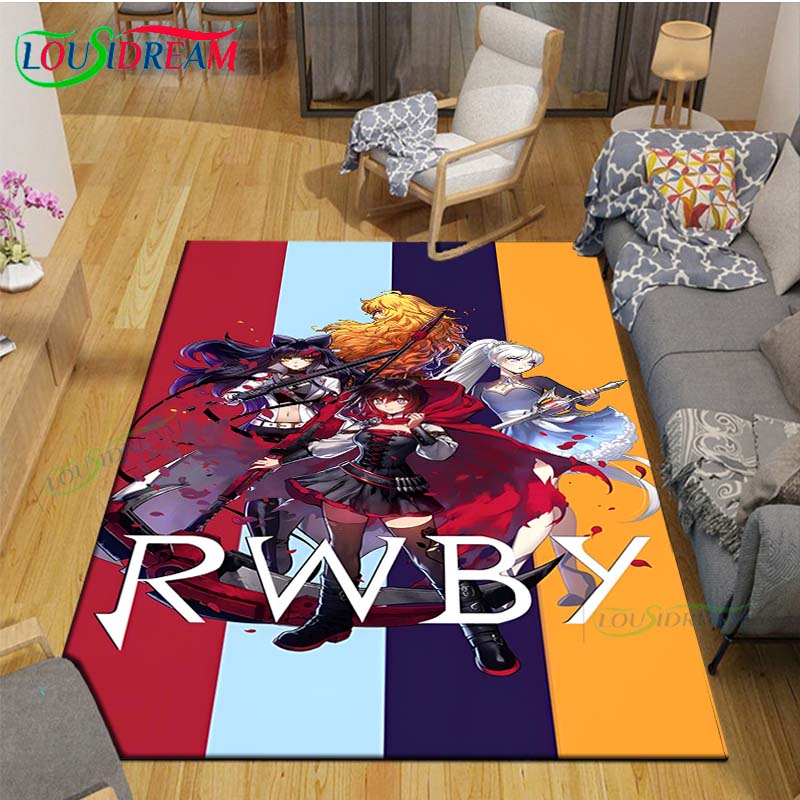 Anime Characters A-RWBY Carpet for Living Room Home Sofa Decoration,Children Game Large Decor Floor Mat Yoga Mat Large Carpet