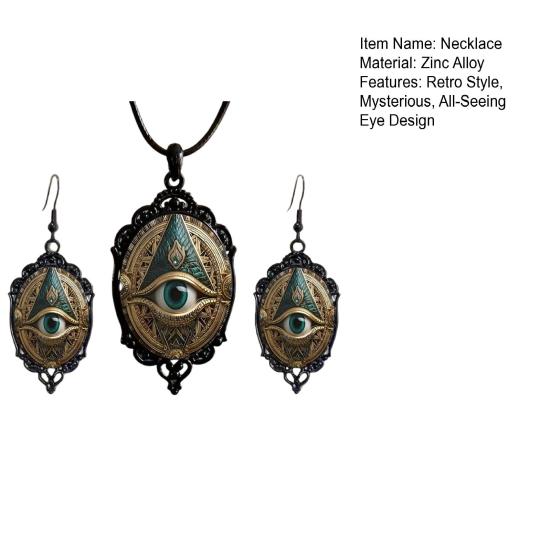 Кулон Всевидящее Око Ювелирное изделие Глаз Бога Ожерелье Треугольная Пирамида Мистический Глаз Серьги-подвески для Женщин Мужчин Мистиков